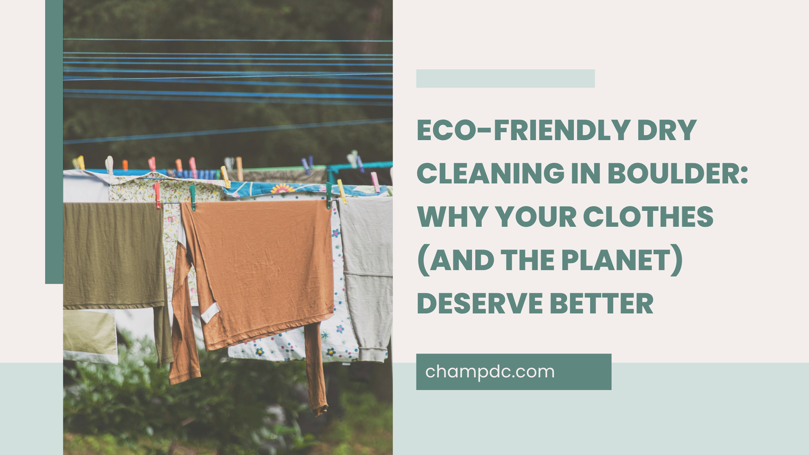 Read more about the article Eco-Friendly Dry Cleaning in Boulder: Why Your Clothes (and the Planet) Deserve Better